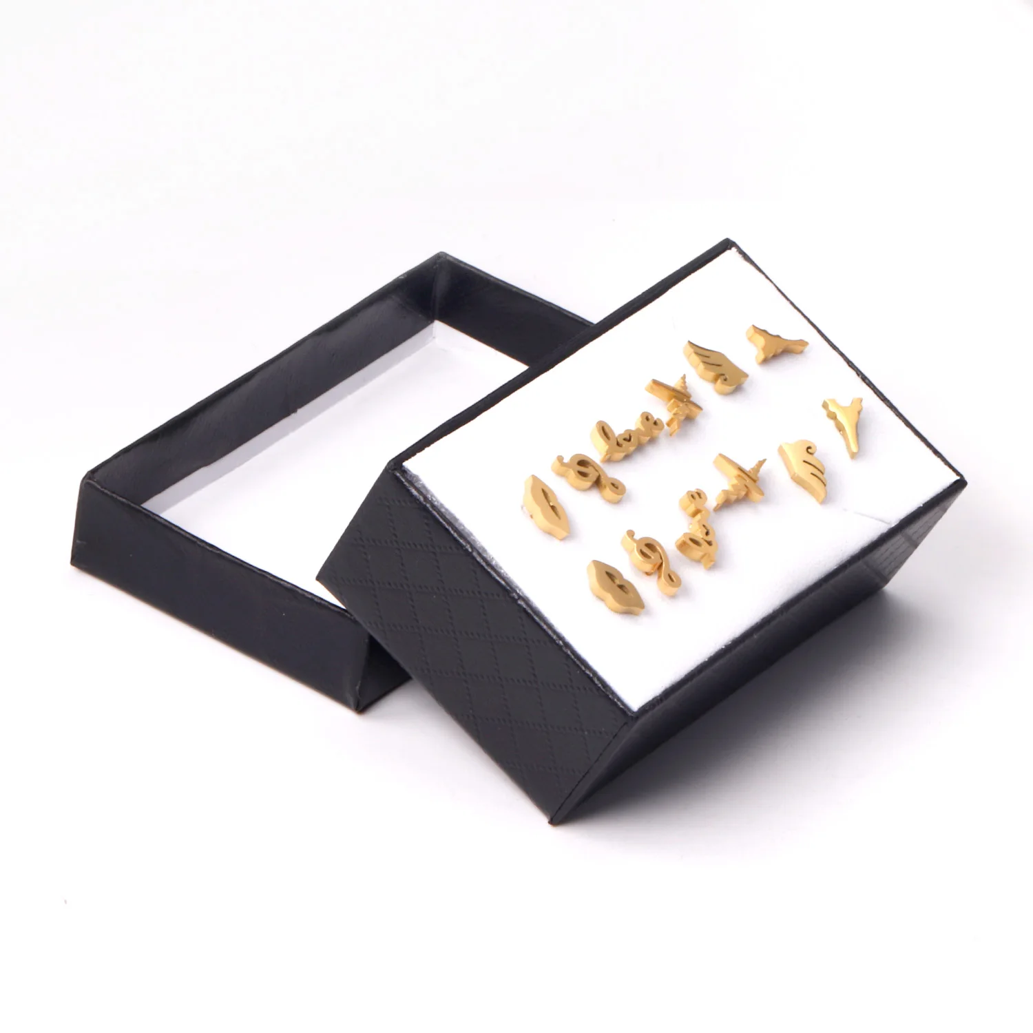 

Unique Design Luxury Gold Plated Special Shape Earrings Stainless Steel Wedding Party Fashion Fashion Jewelry For Women