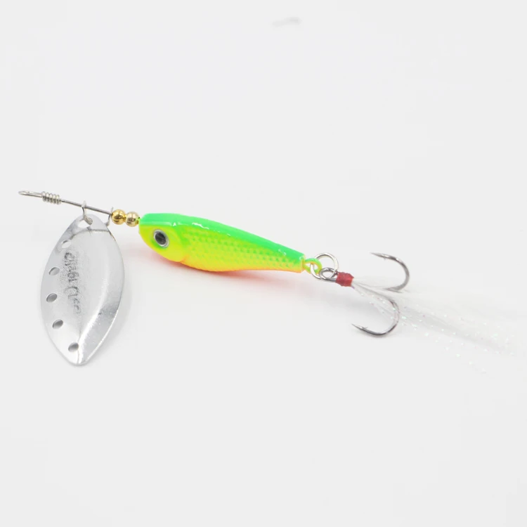 

Selco Fishing Spinners, 5 colors Hard Metal Spinner baits Lures, 5 colors availalbe