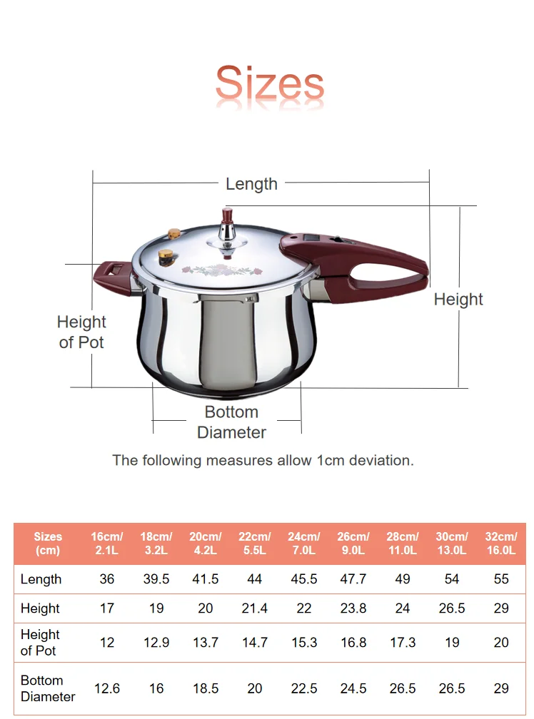 Stainless Steel Pressure Cooker With Stronger Lugs And Thick Base Buy
