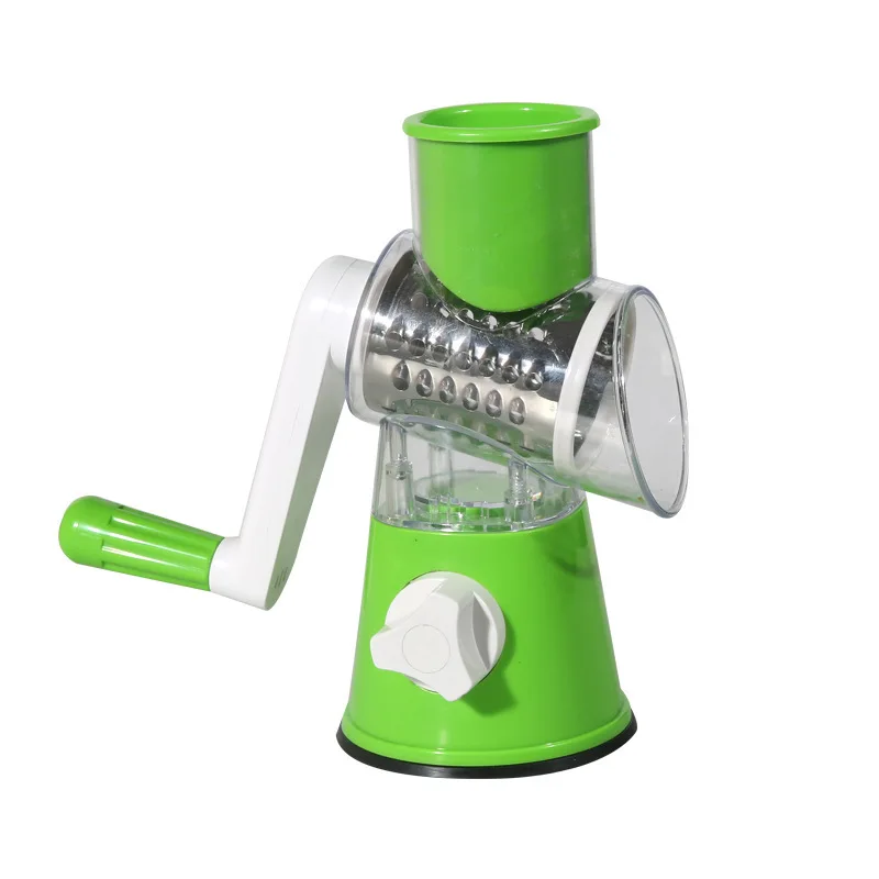

Hot Selling Manual Fruit And Vegetable Cutter Spiral Vegetable Slicer Stainless Steel Kitchen Rotary Drum Grater, Red, green, blue