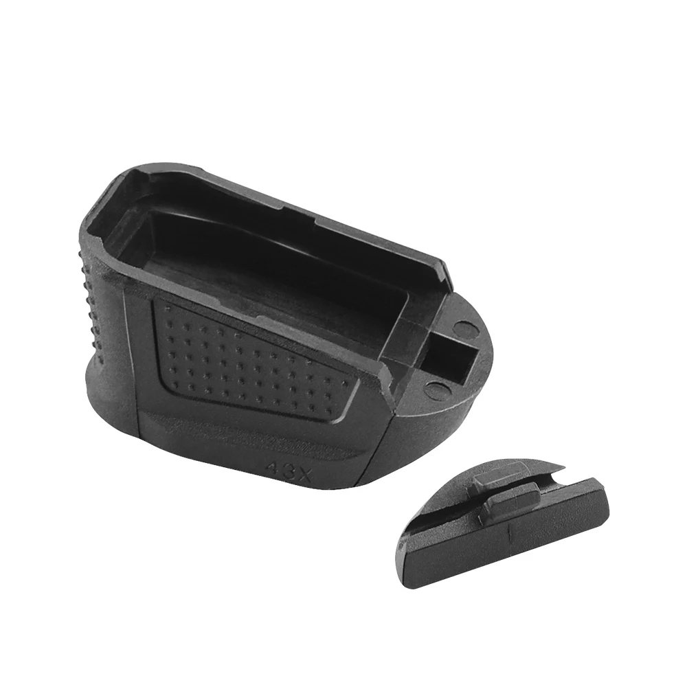 

MAGORUI for glock 43X Magazine Base Plate Enhanced Extension 2 RND EMP, Black