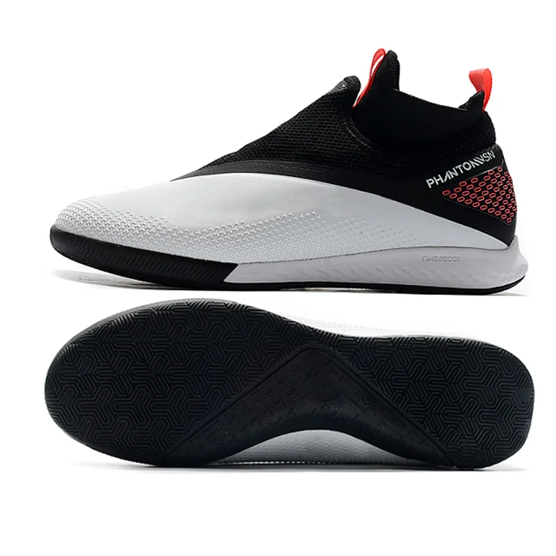 

New arrival brand original shoes Soccer boots IC indoor athletic football boots boys high ankle training shoes for men, White