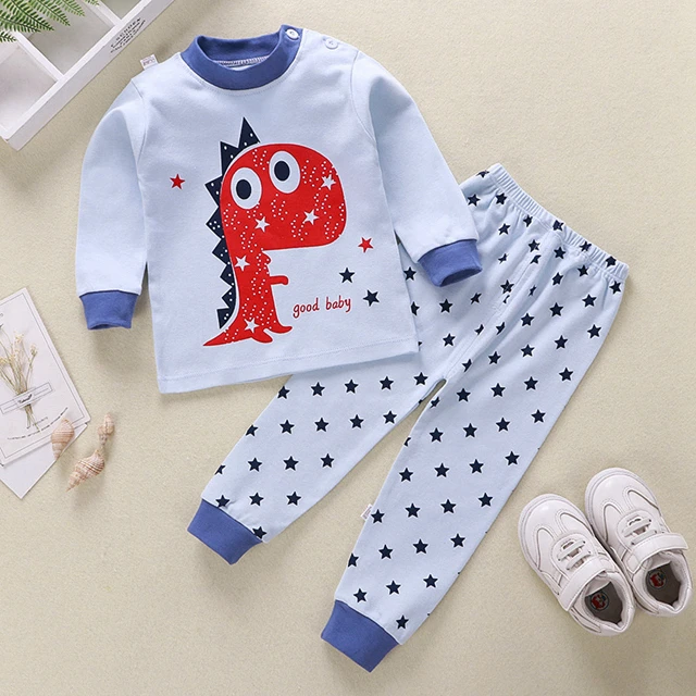 

Children's Toddler Boys Girls Pajamas 2 Piece Pjs Top and Pants Set 100% Cotton Sleepwear Nightwear Clothing Clothes Set Kids, Picture