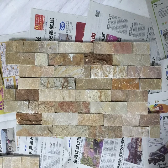 Natural Split Multi Color Slate Culture Stone Tiles for Wall Cladding Decoration details