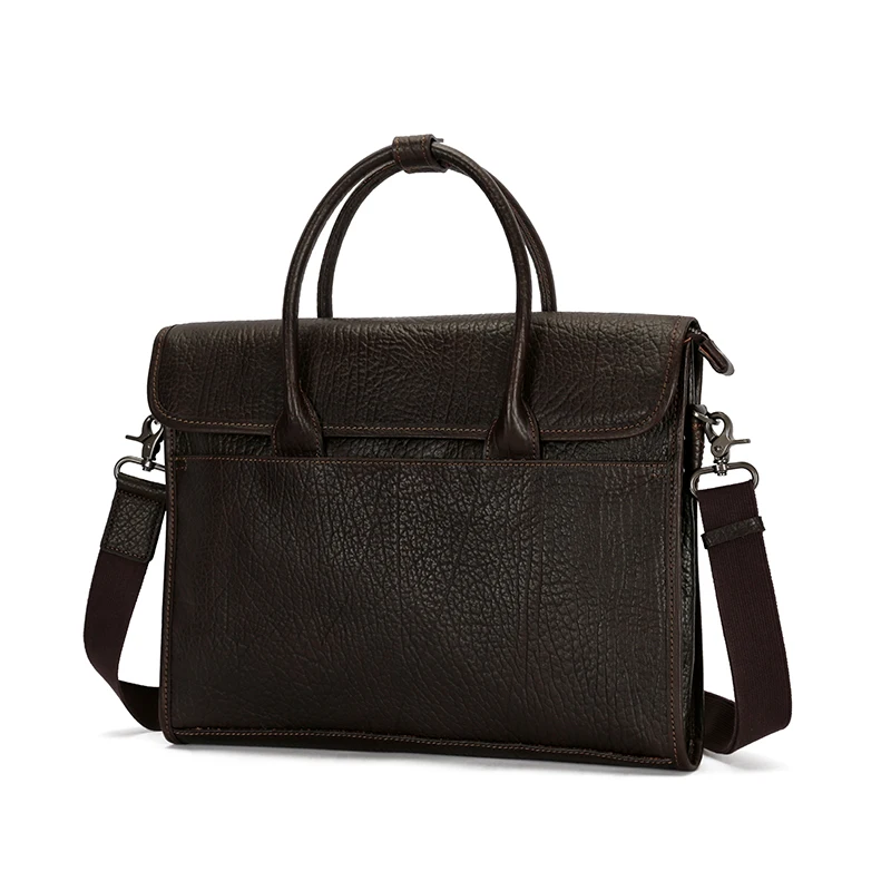 

Wholesale Retro Handmade Office Lawyer Messenger Bag Full Grain Business Men Cowhide Leather Laptop Briefcase