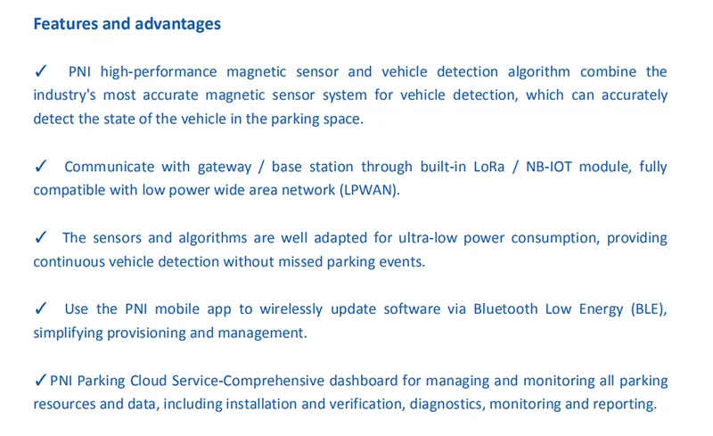 vehicle guidance system wireless frame car parking garage occupancy space sensor hood smart magnetic tape lot iot sensors - ANKUX.COM