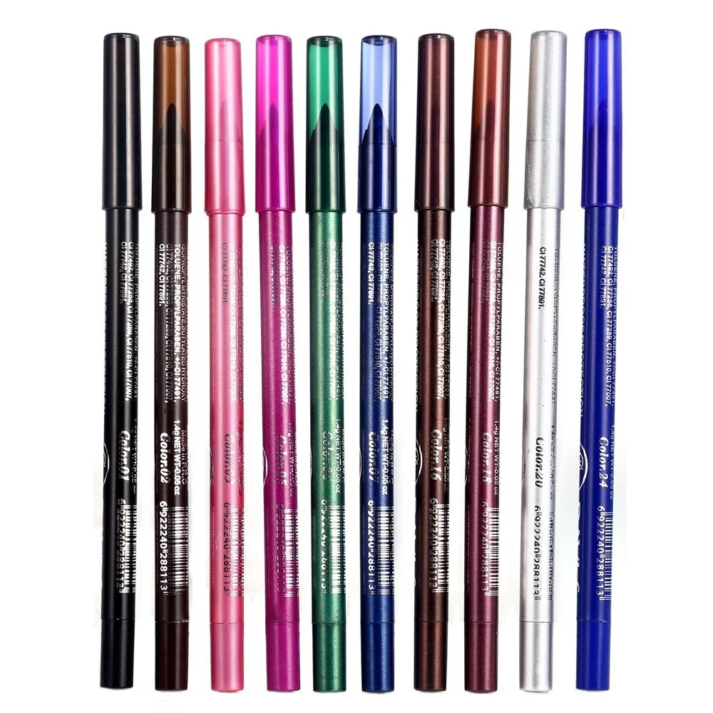 

Davis Eyebrow pencil 10 pcs pearlescent eyeliner waterproof high-gloss eye shadow pen