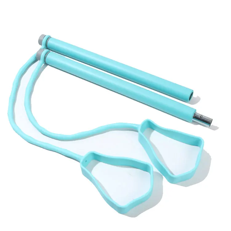 

Portable Body Building Yoga Exercise Pilates Stick Bar With Resistance Band