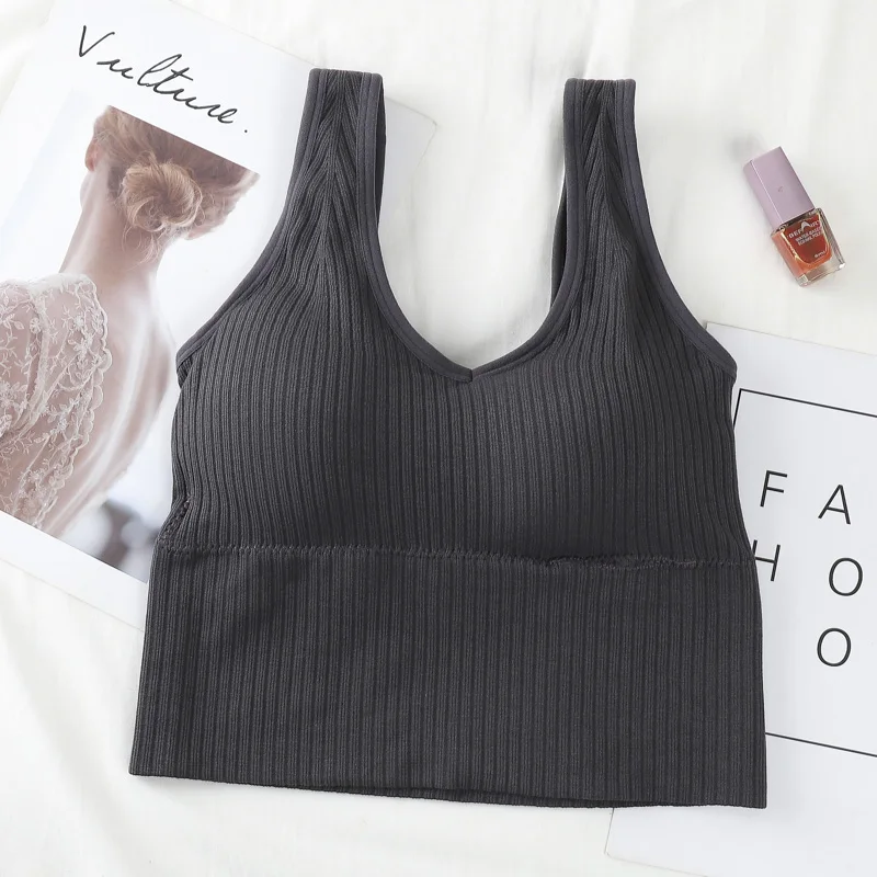 

Women High Impact Sports Bra Workout Crop Top Sleeveless Tank for Workout Yoga Gym