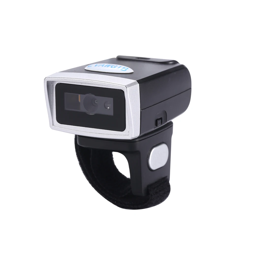 

EVAWGIB 2D Ring Barcode Scanner CMOS Sensor 2.4G Transmission LED Light 300 Lines/s Fast Decoding Ring Barcode Reader