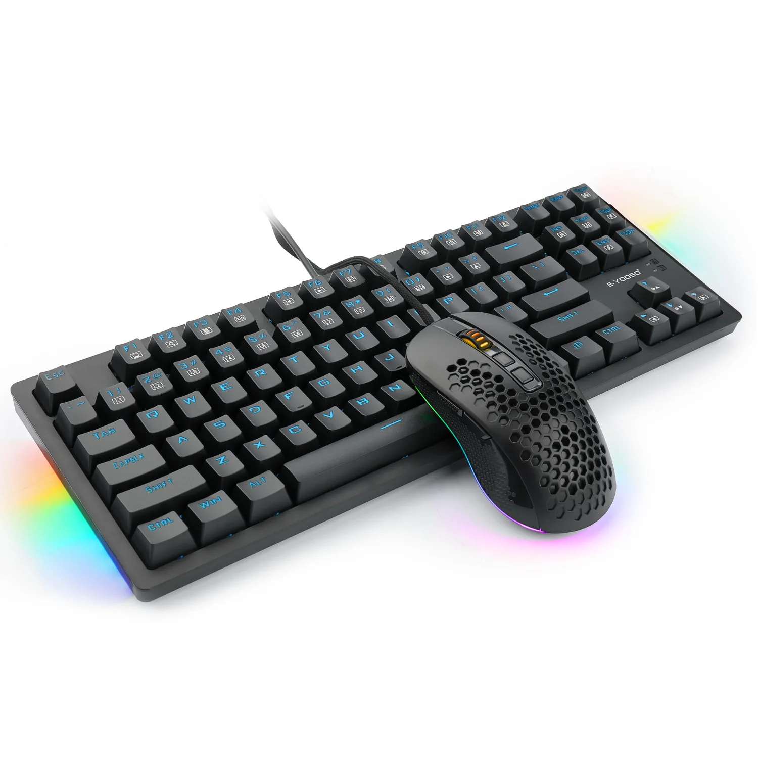 

Factory Direct Sale gaming mouse keyboard set keyboard mouse gamer Mechanical mouse keyboard combo, Black