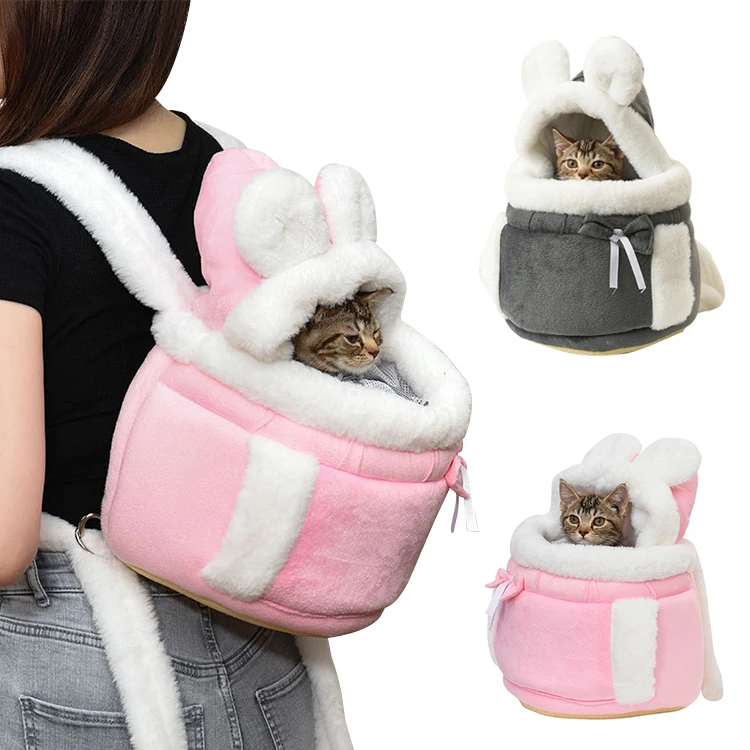 

Soft Warm Plush Winter Front Hanging Chest Pet Carrier Backpack Cage Bag for Small Dog and Cat Outdoor Travel