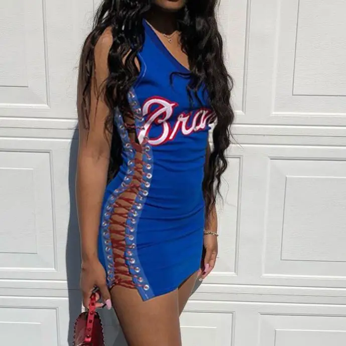 

Women Bodycon Dresses Sleeveless Fashion Skin Casual Mini Dress 2021 Summer Slim Hot Clubwear, Black blue