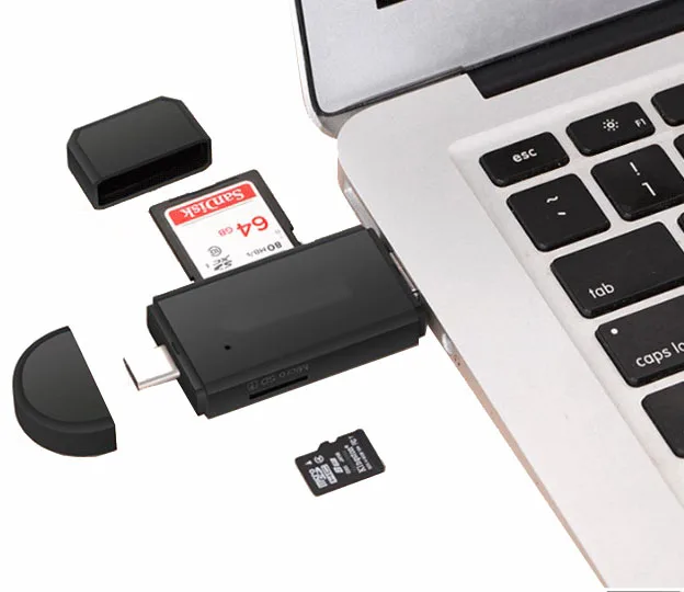 OTG Reader USB Micro-USB Type-C Multi-function SD Micro-SD TF Card Reader and Writter for Mobile and PC - ANKUX.COM
