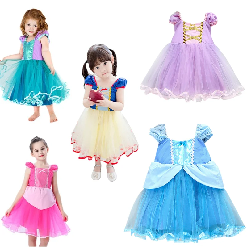 

Kids Girl Tangled Rapunzel Princess Dress For Children Baby Girl Halloween Costume Christmas Dress