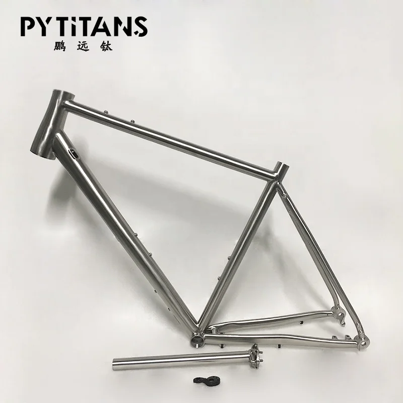 

Customized GR9 Titanium Gravel Bike Frame by PYTITANS, Anodized