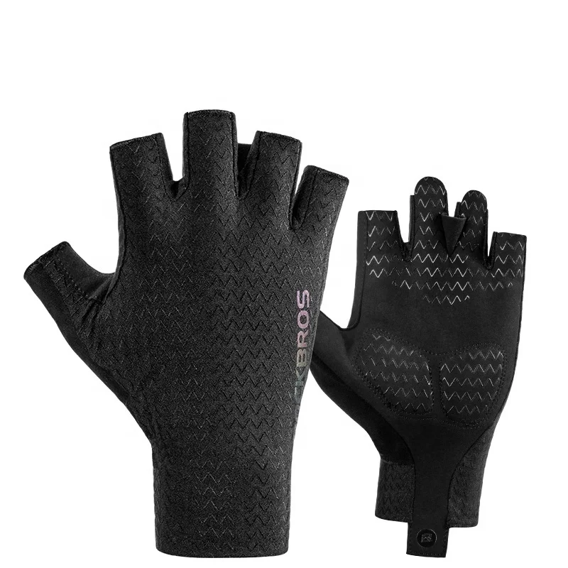 

Wholesale Summer New Half Finger Gloves Outdoor Sports Bike Bicycle Cycling Gloves Gym Training Short Finger Gloves, Black
