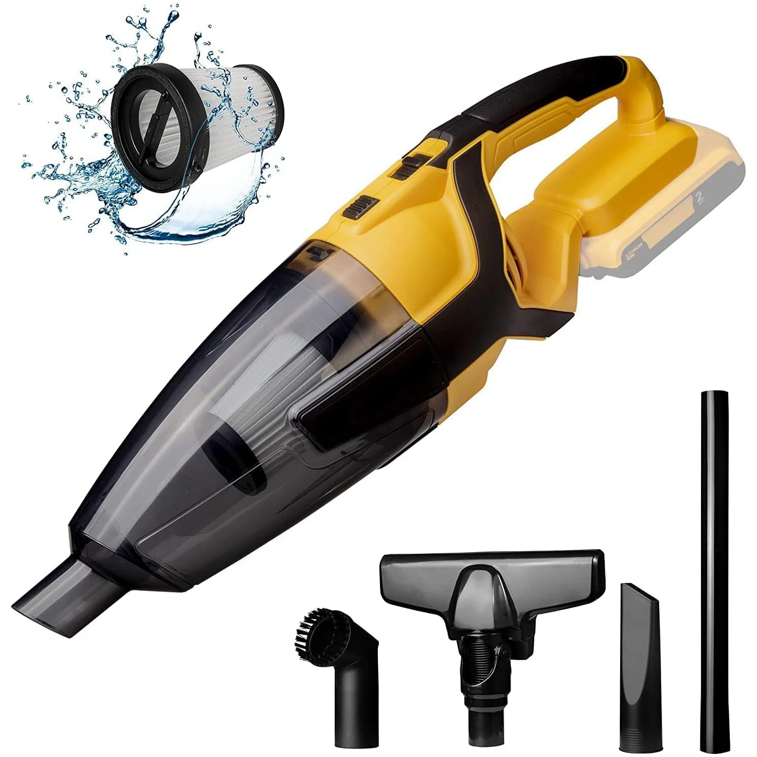 Cordless Portable Vacuum Car Cleaner Handheld Wireless 20V Battery Operated Vacuum Cleaner for Home Pet Hair Car Cleaning