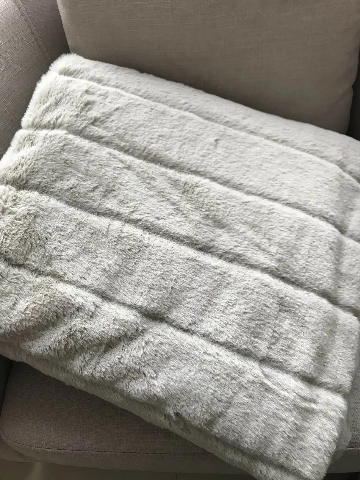 非常受欢迎的可逆固体切割象牙人造毛皮毯子 - buy weighted blanket