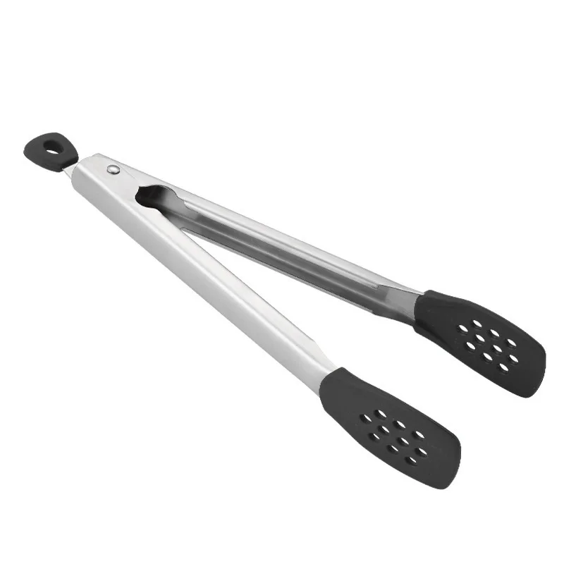 

stainless steel silicone food clip fried fish steak barbecue clip, Customized