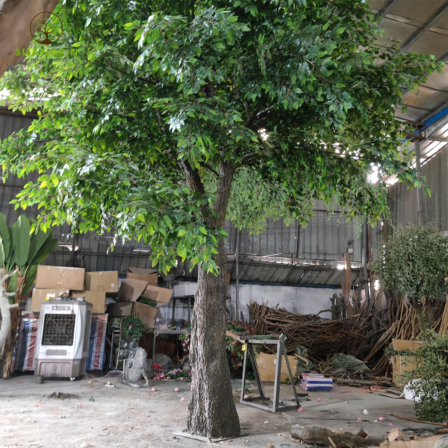 

Wholesale Custom Diy Green Large Artificial Ficus Tree Indoor Outdoor Fiberglass Decorative Big Artificial Banyan Tree