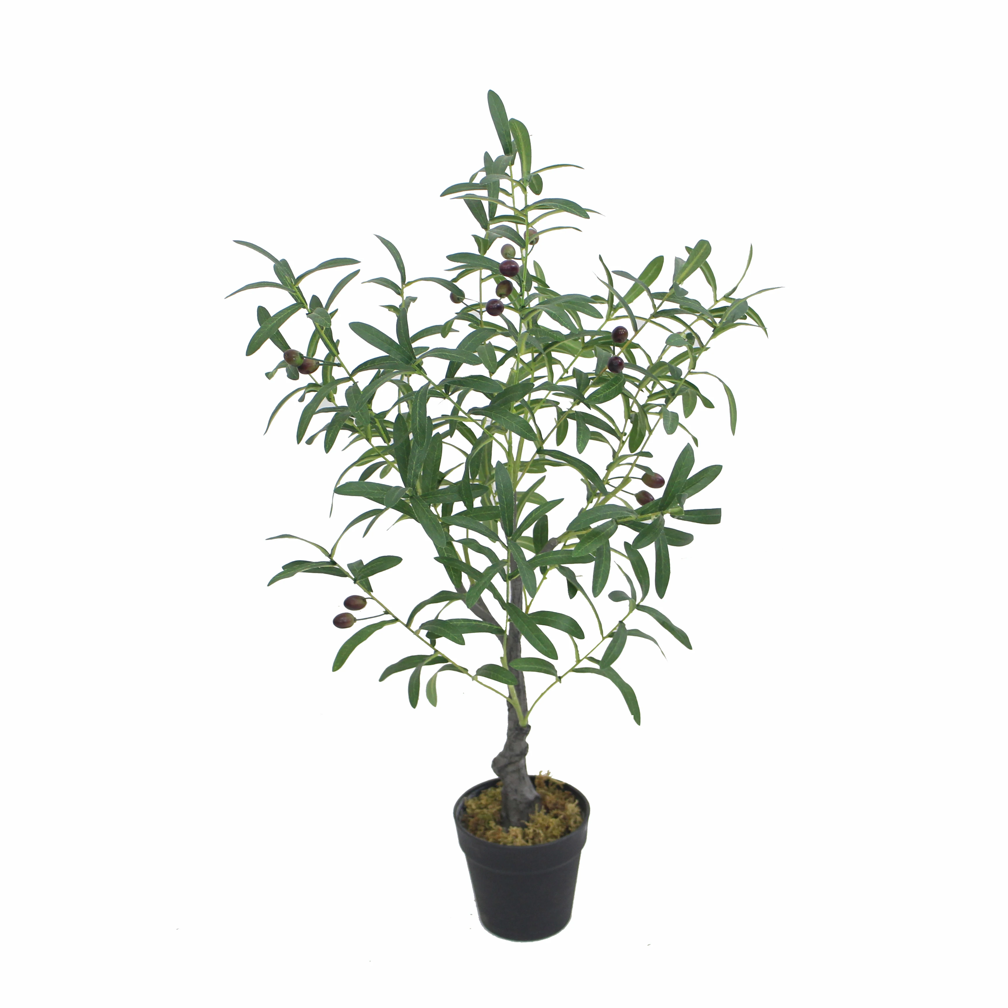 

New olive tree small pot with fruits for indoor decoration artificial plant, Green