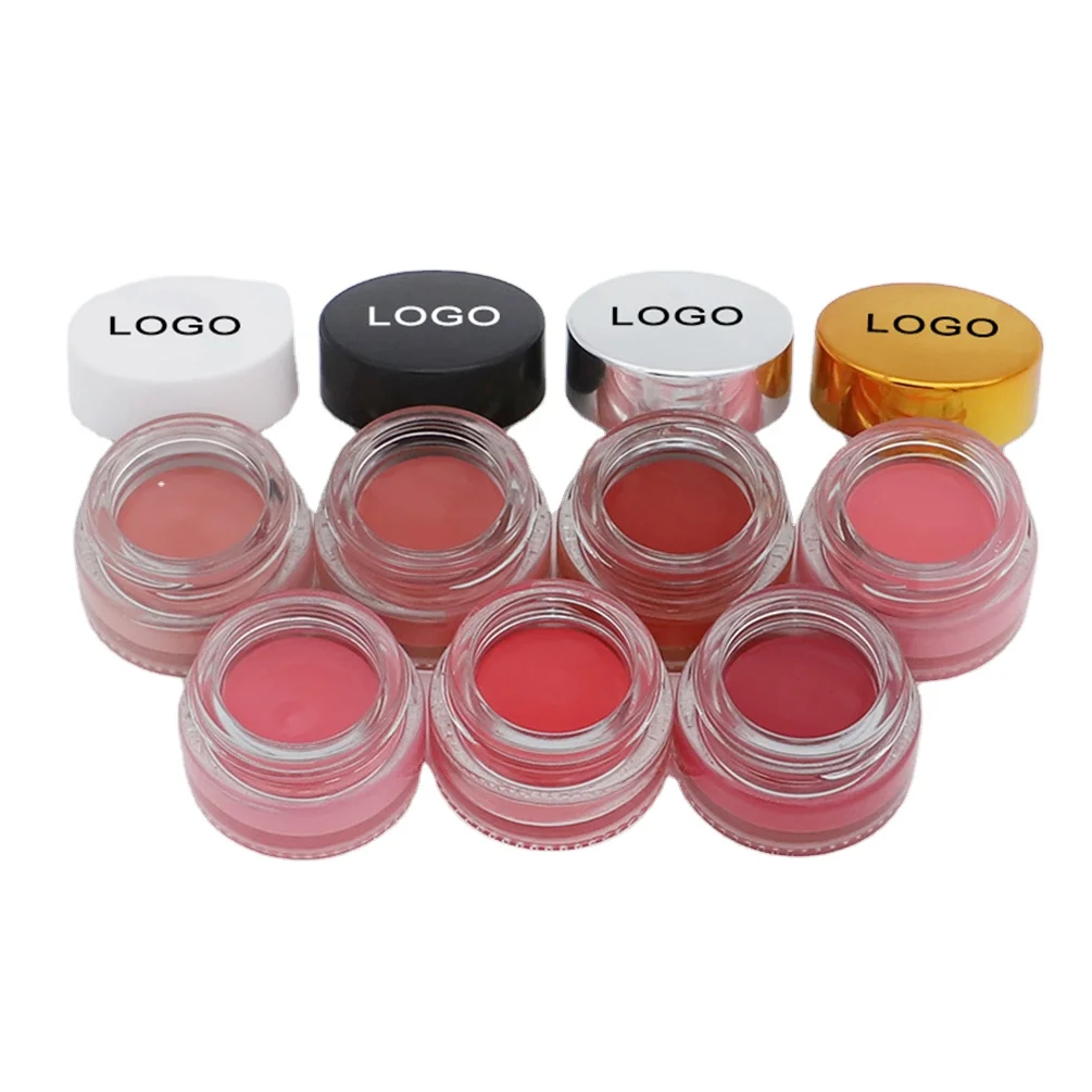 

Private Label 7-color Blush Cream Custom Logo Natural Face Makeup Pigment Complexion Transparent Canned Bulk Free Shipping