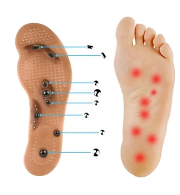 

Free cutting Foot Pain Relief Universal Sizing Therapeutic acupuncture Magnetic massage Insoles