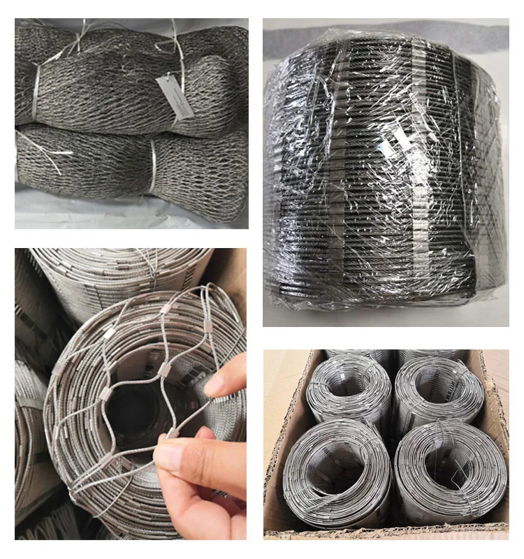 Animal Zoo Stainless Steel Wire Protective Cable Rope Mesh / Cable Mesh Green Plant Climbing Trellis Walls