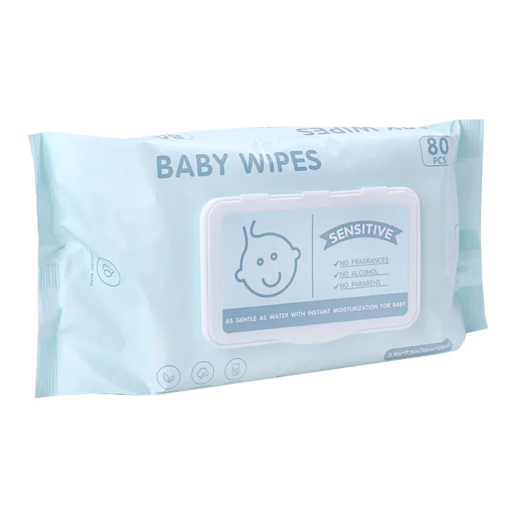 

alcohol free Baby Wipes 80pcs tender touch moderate low sensitivity wet wipes