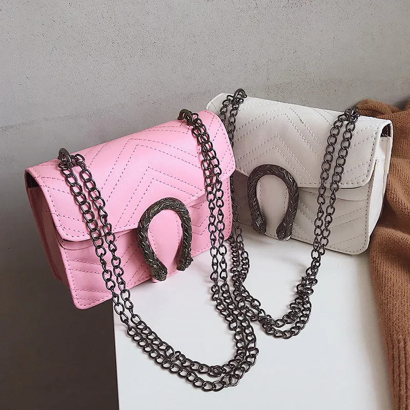 

Wholesale Fashion Style Rhombus Chain Bag Luxury Women Embroidered Threads Shoulder Bag Ladies Small Cross Body Bags Handbag