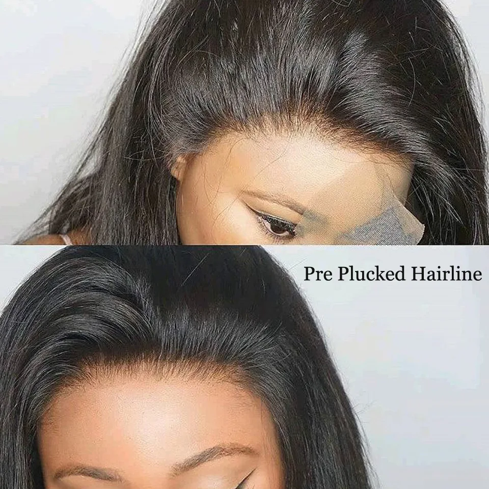 Straight Ear To Ear Lace Frontal Closure Pre Plucked Human Hair