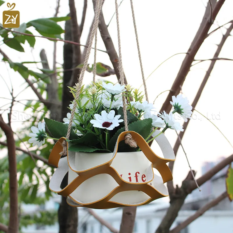 

Home Decor PU Leather Plant Hanger Indoor Flower Pot Holder Balcony Garden Hanging Plant Holder