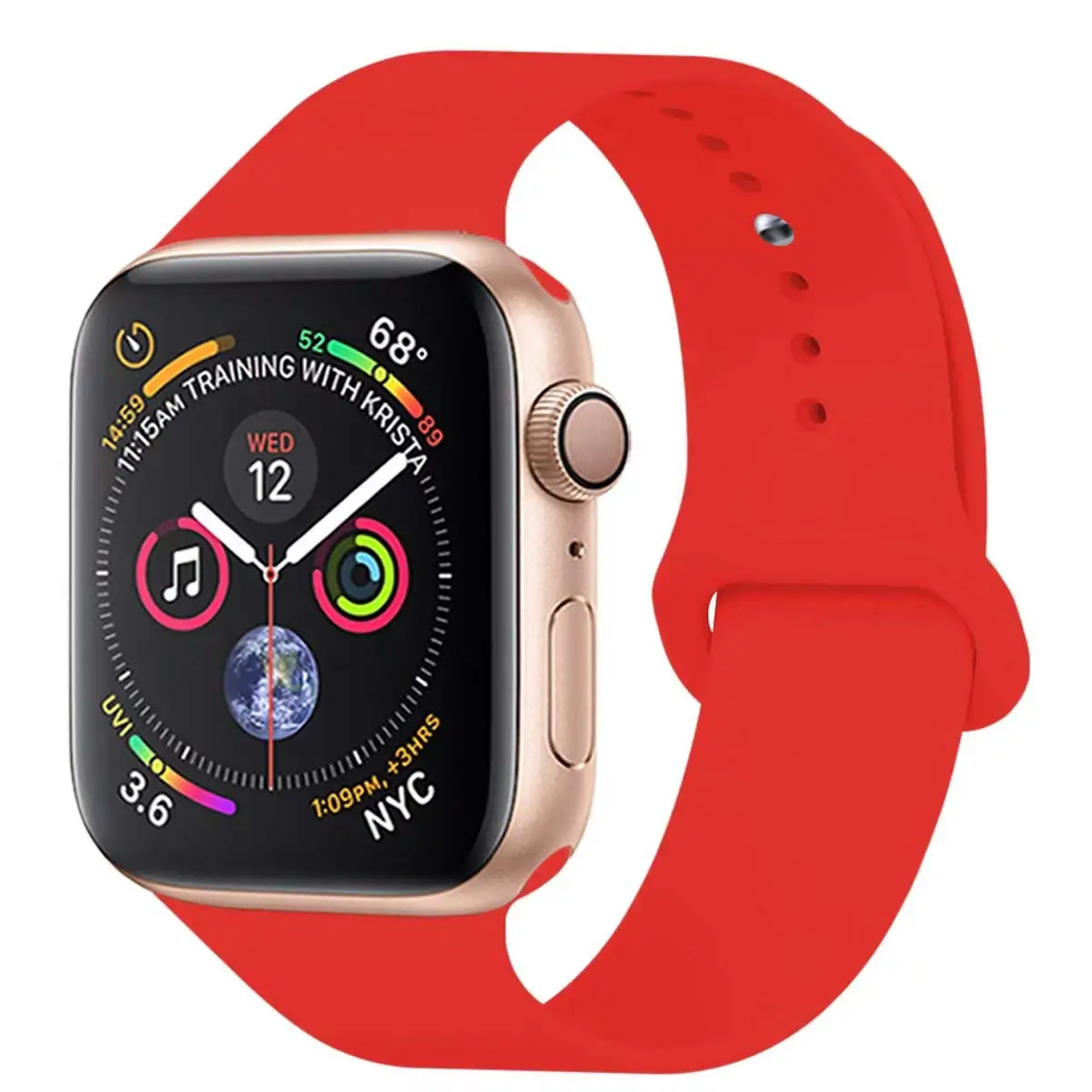 For Apple Watch Band,For Apple Watch Strap,Silicone Sport Smart Watch ...