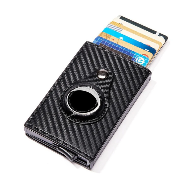 

2022 Newest Carbon fiber Mens wallet holder RFID Blocking credit card holder wallet leather airtag wallet, Customized color