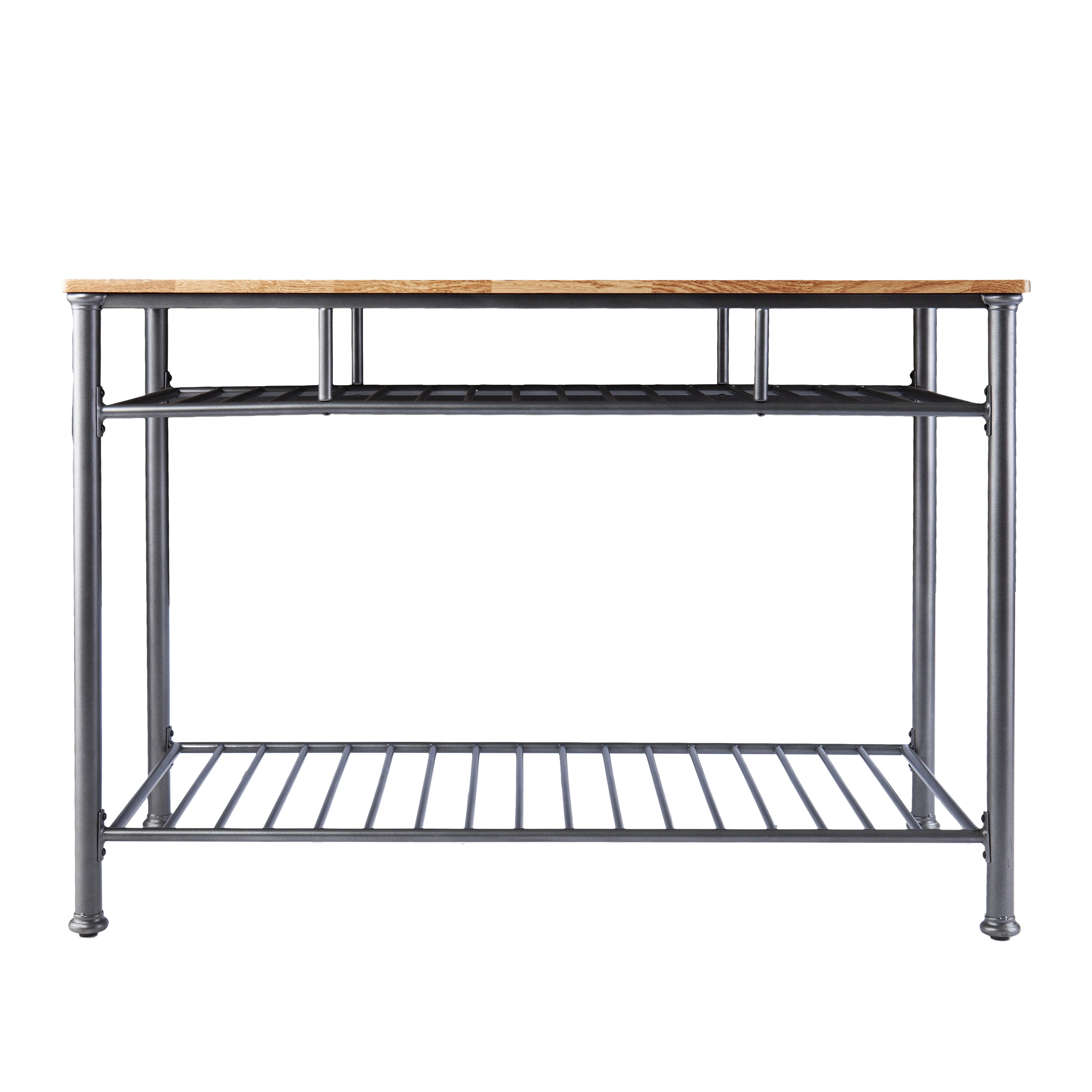 
Functional Small Kitchen Storage Cart With Metal Shelves 