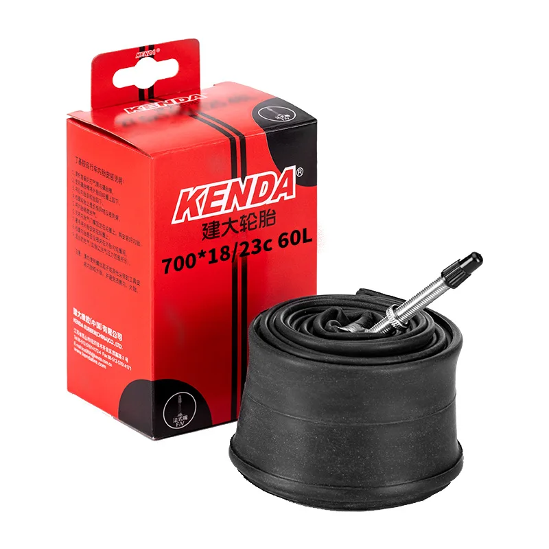 

Hot Sell Kenda Series Bike Inner Tube in 700c FV48-60mm For Road Bike Tyre Tube, Black