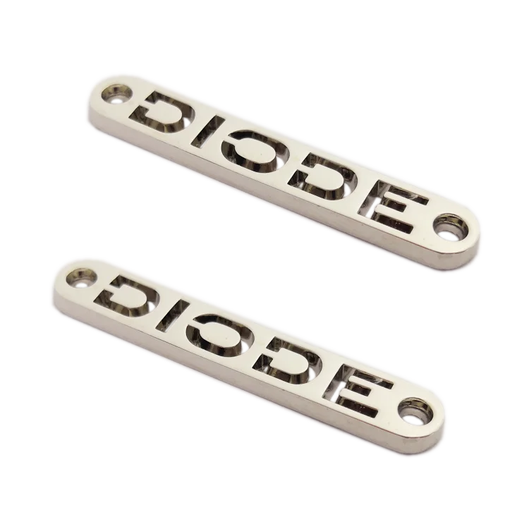 

Wholesale embossed name logo custom metal plate tag label for clothing