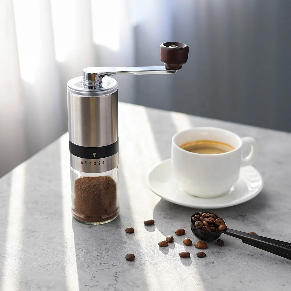 

2023 New Arrivals Hot Sale Mini and Portable Ceramic Burr Hand Manual Coffee Bean Grinder with Commercial Stainless Steel