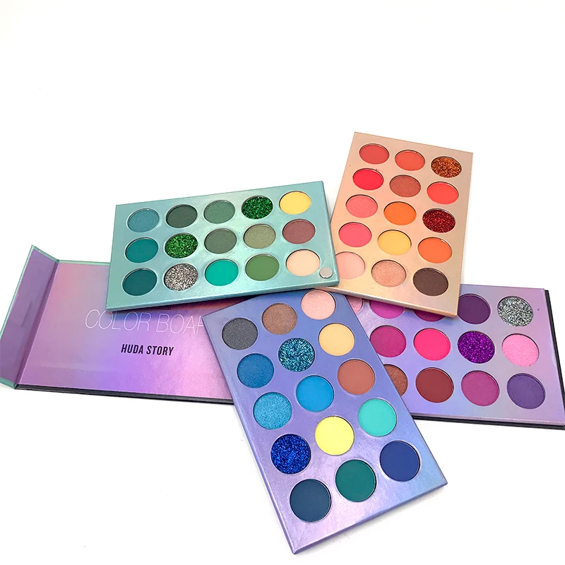 

High Quality Private Label Mixed Colors 4 Layers Swivel Vegan Long Lasting Waterproof Eye Makeup Cosmetic Eyeshadow Palette