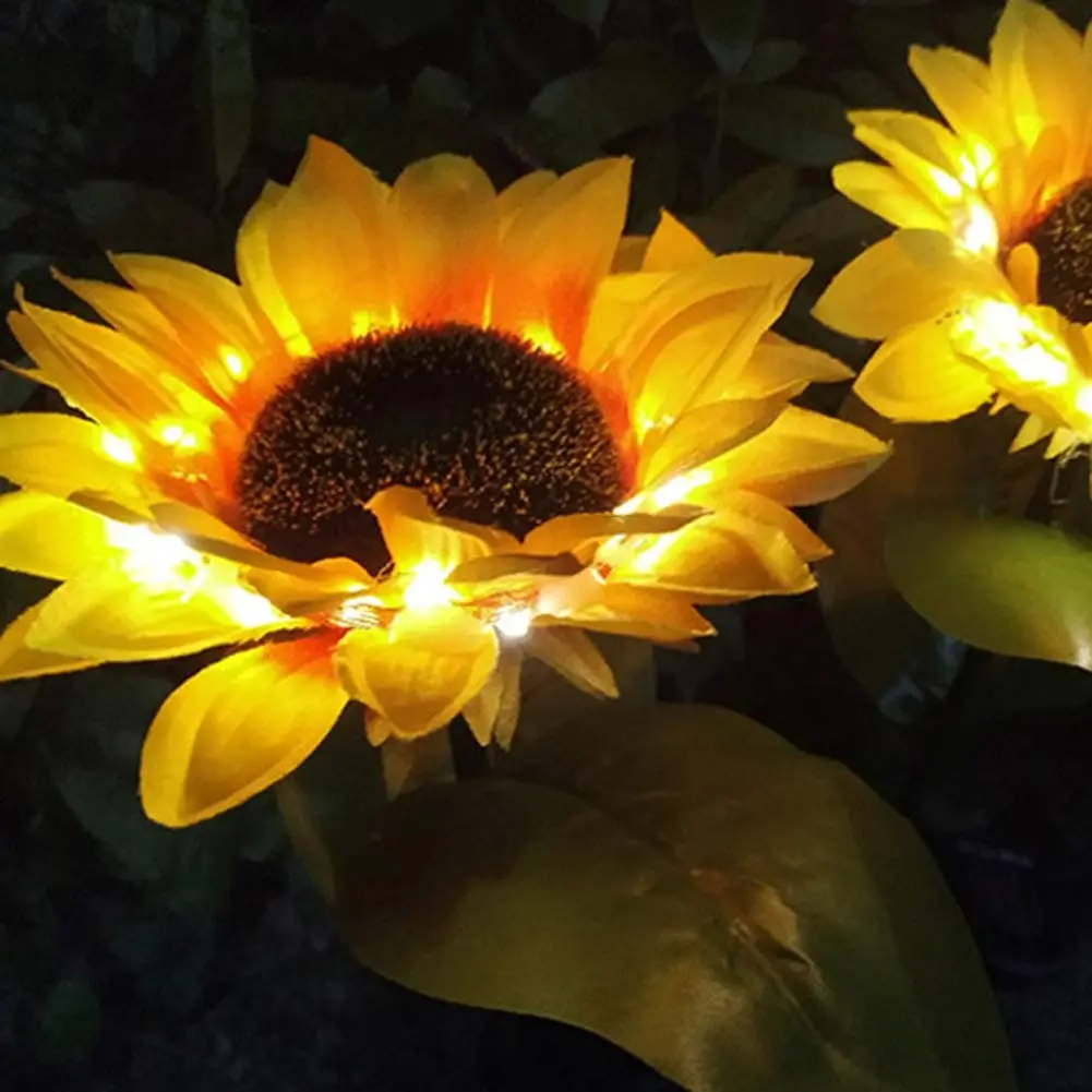 Waterproof New Led Solar Sunflower Light Outdoor For Garden Terrace