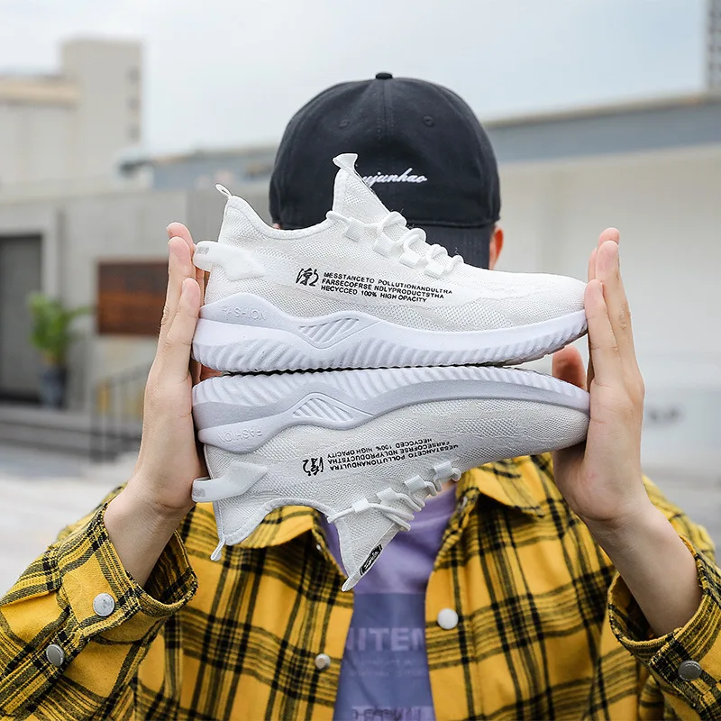 

Men Breathable Waiking Style Running Shoes Pu Non-Slip Casual Sneakers Casual Sport Shoe For Men