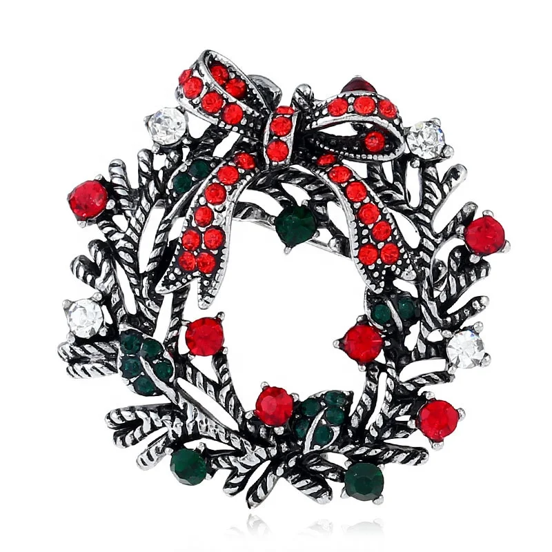 

Beautiful Wreath Rhinestone Women Brooch Pins For Decoration, Customer's requirments