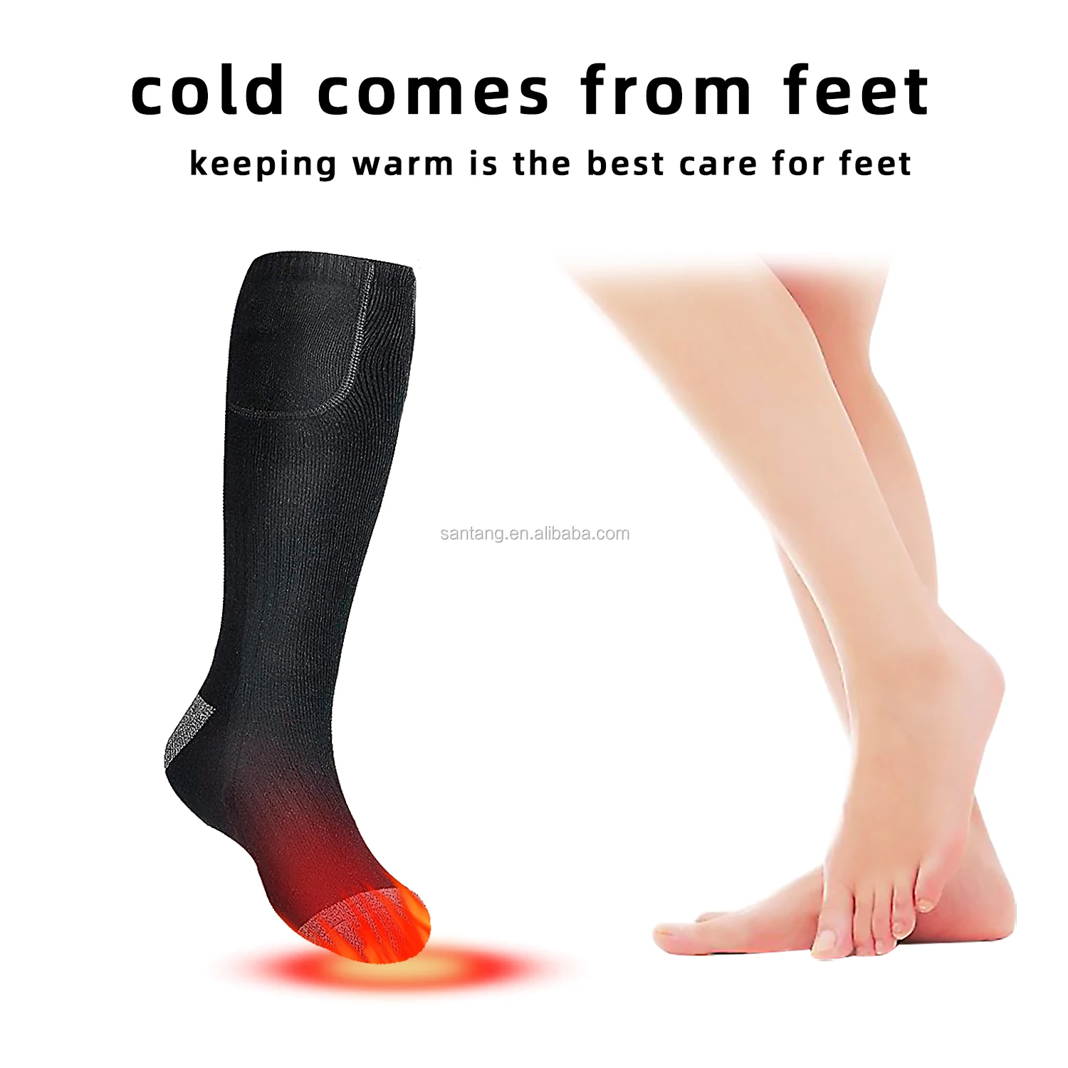 Wireless Remote Control Battery 3.7V3000mAh Powered Heated Socks for ...