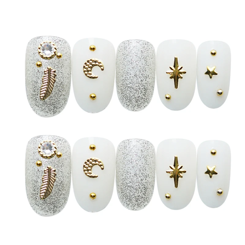 

Popular new fashion design 24-piece nail art, Multi color