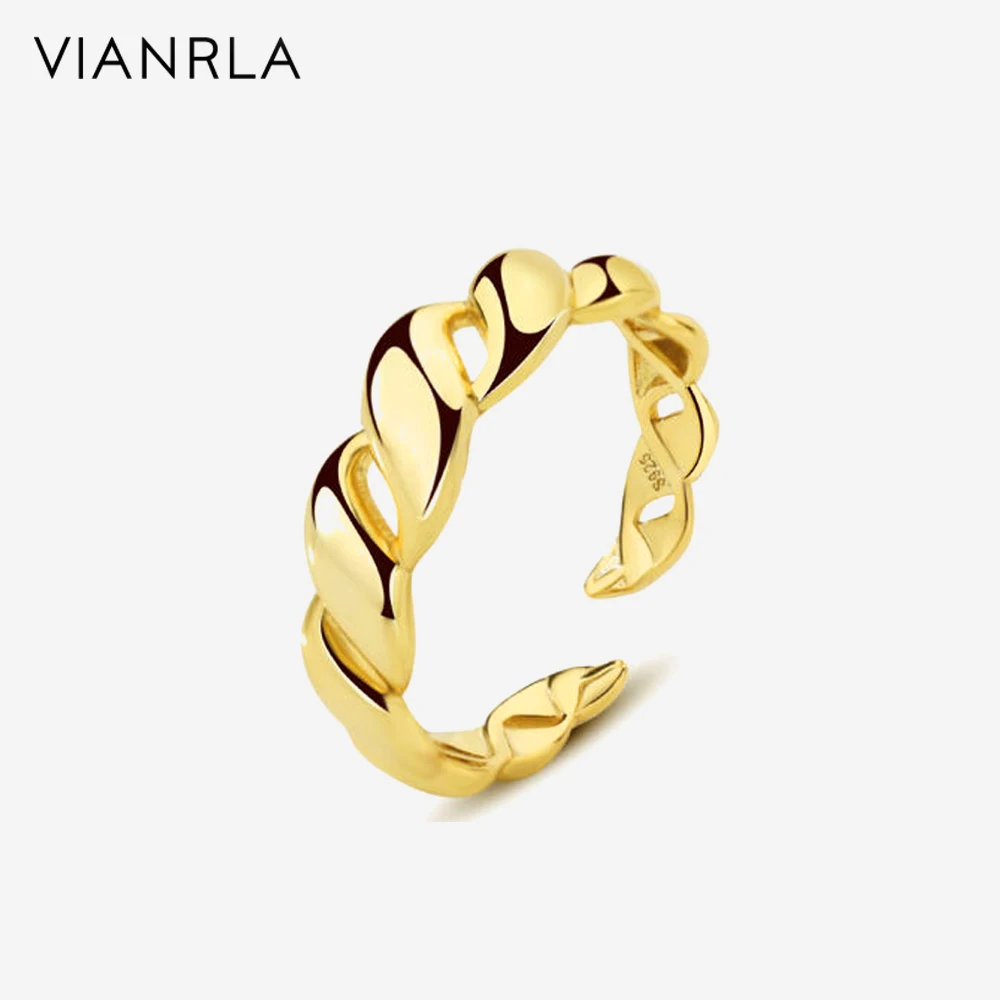 

VIANRLA 925 Sterling Silver Ring 18K Gold Plated Fashion Jewelry Stereoscopic Ring Drop shipping Gifts Minimalist Style