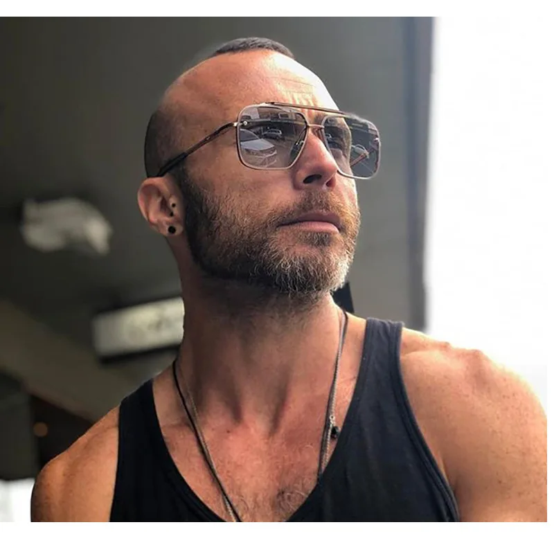 

lmamba Fashion Metal Frame Sunglasses Women Designer Men Sunglasses 2021 Brand Square Sunglasses Mens