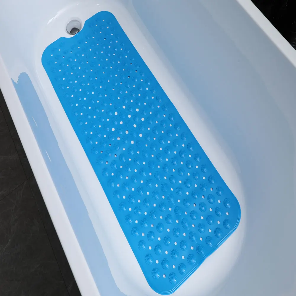 

Anti Slip Massage Silicone Shower Mat Bath Tub Mat With Strong Suction Cups, White, blue, green, brown, yellow etc.