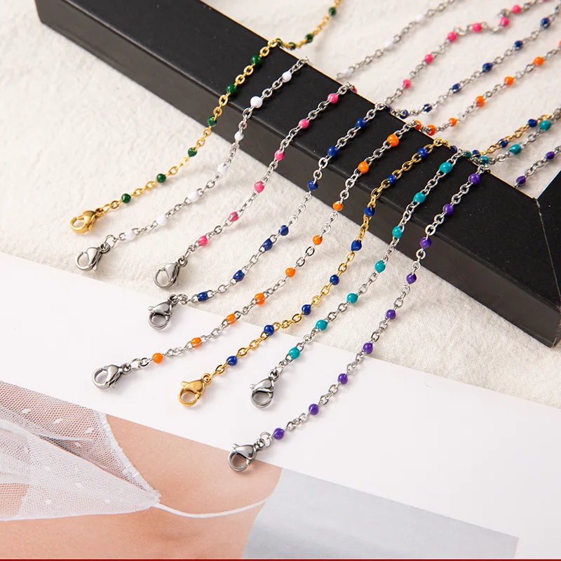 

Glasses Chains Strap Fashion Mulit Colored Metal Beads Glasses Facemasks Chain Necklaces