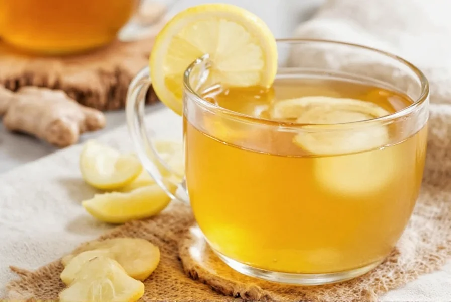 ginger root tea with honey and lemon